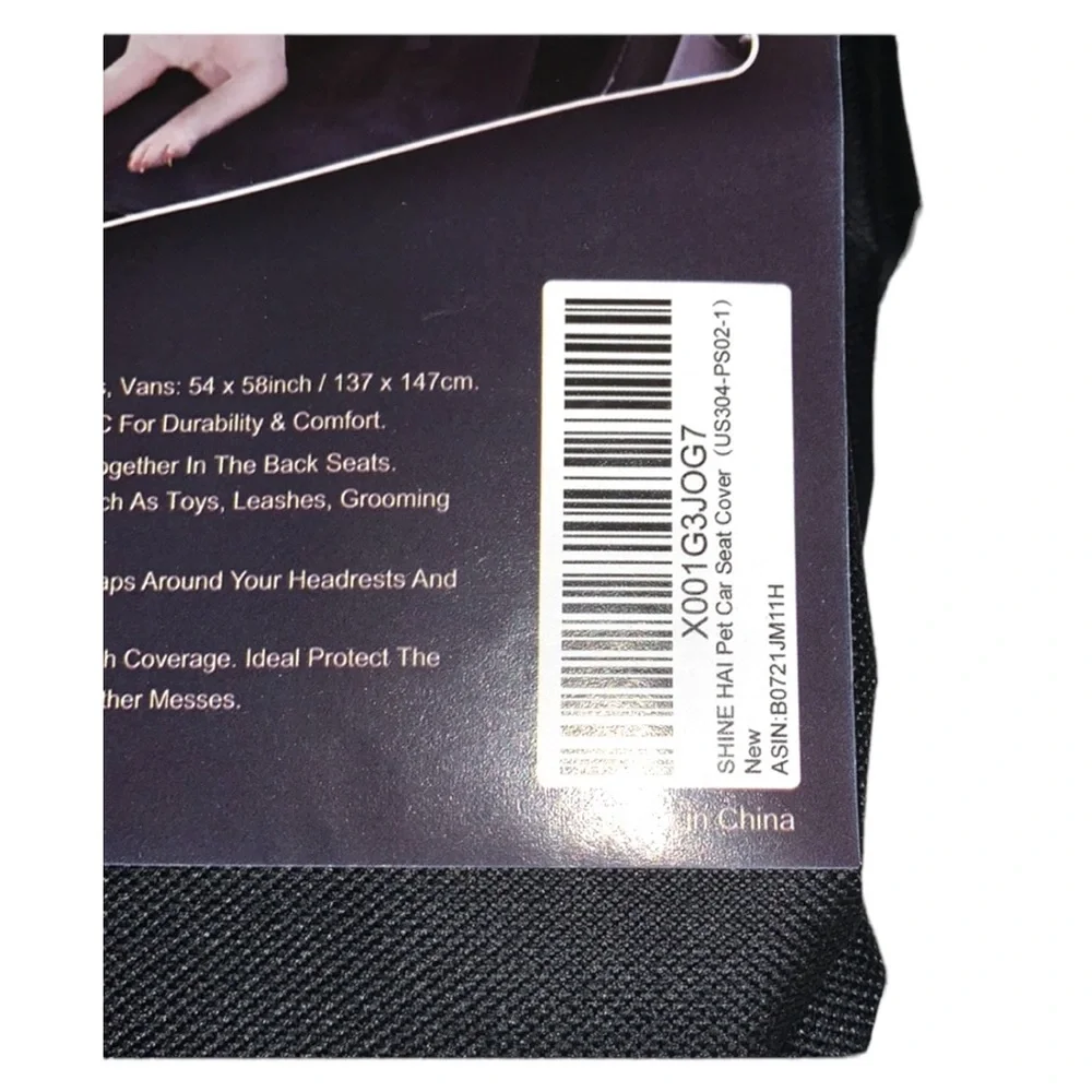 Pet car protector Shine Hai Back waterproof NWOT